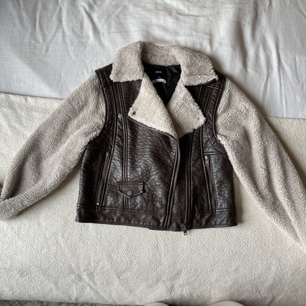 faux leather jacket